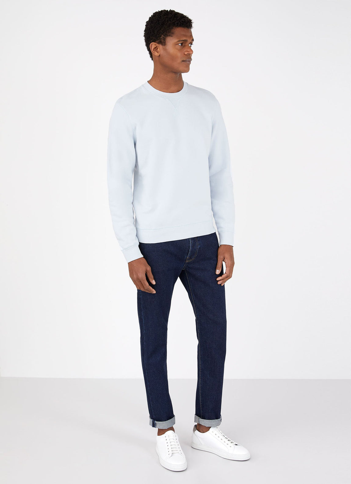 Men's Loopback Sweatshirt in Powder Blue