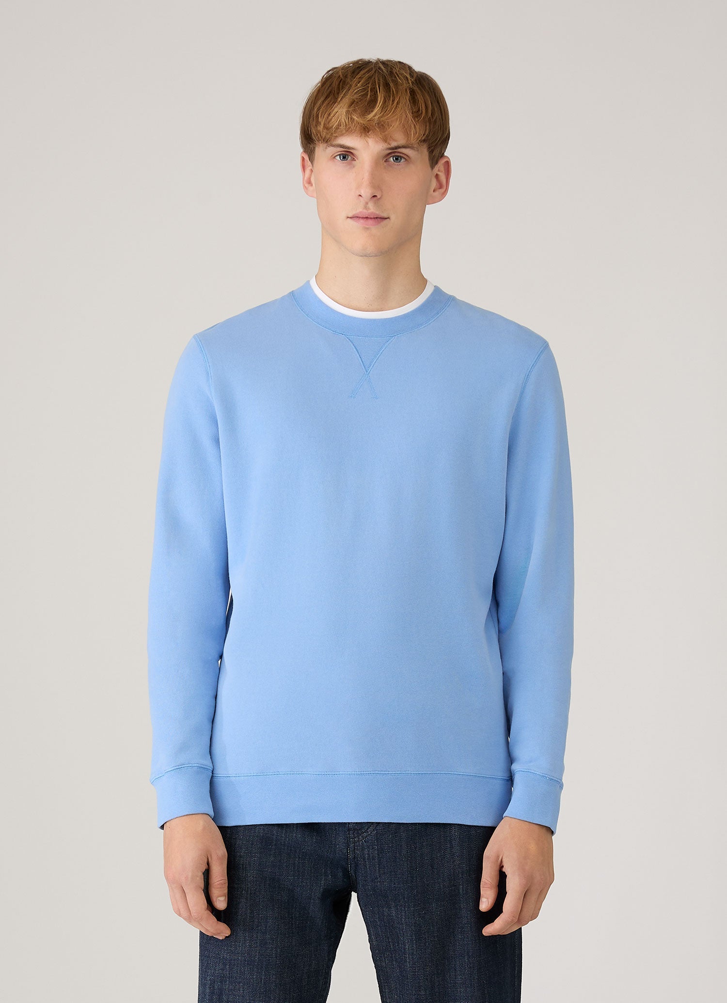 Men's Loopback Sweatshirt in Azure Blue