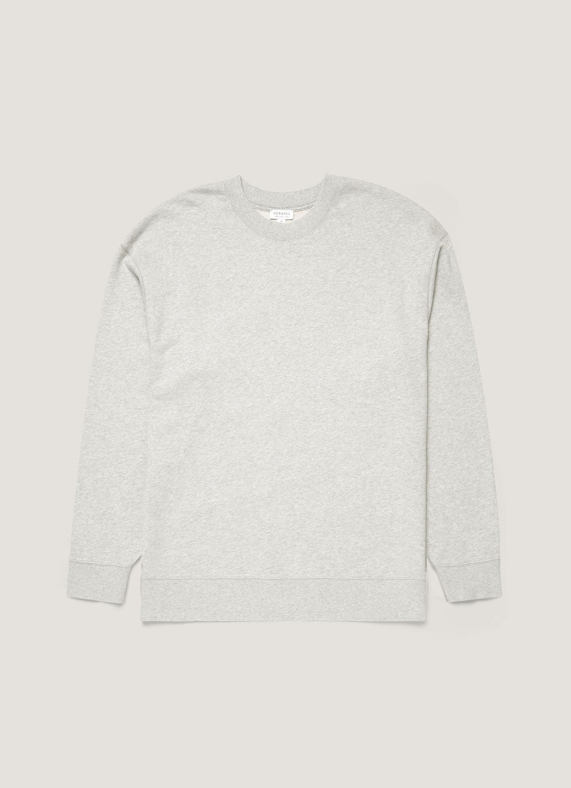 Men's Oversized Loopback Sweatshirt in Light Grey Melange