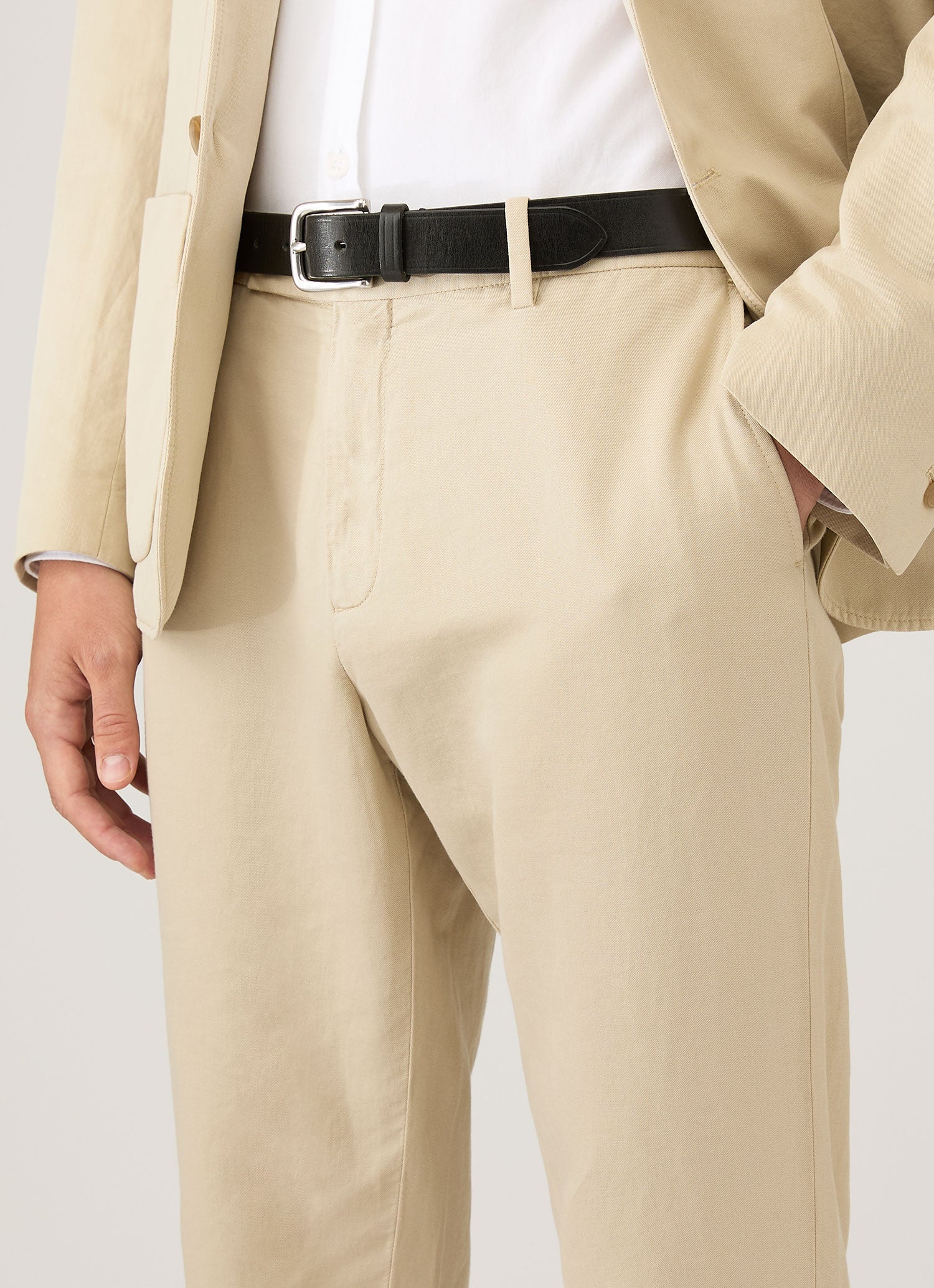 Men's Cotton Linen Trouser in Hazelwood