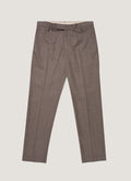 Men's Lightweight Travel Wool Trouser in Light Coffee Melange