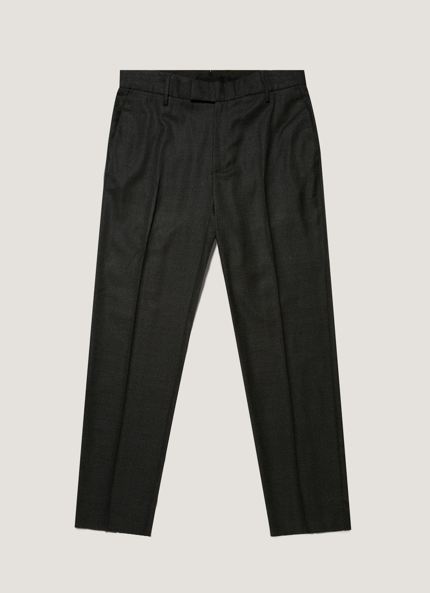 Men's Lightweight Travel Wool Trouser in Dark Charcoal Melange