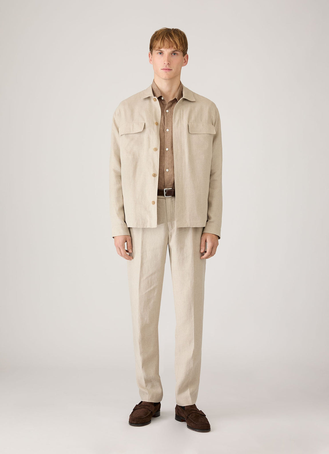 Men's Linen Trouser in Sand