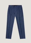 Men's Linen Trouser in Light Navy