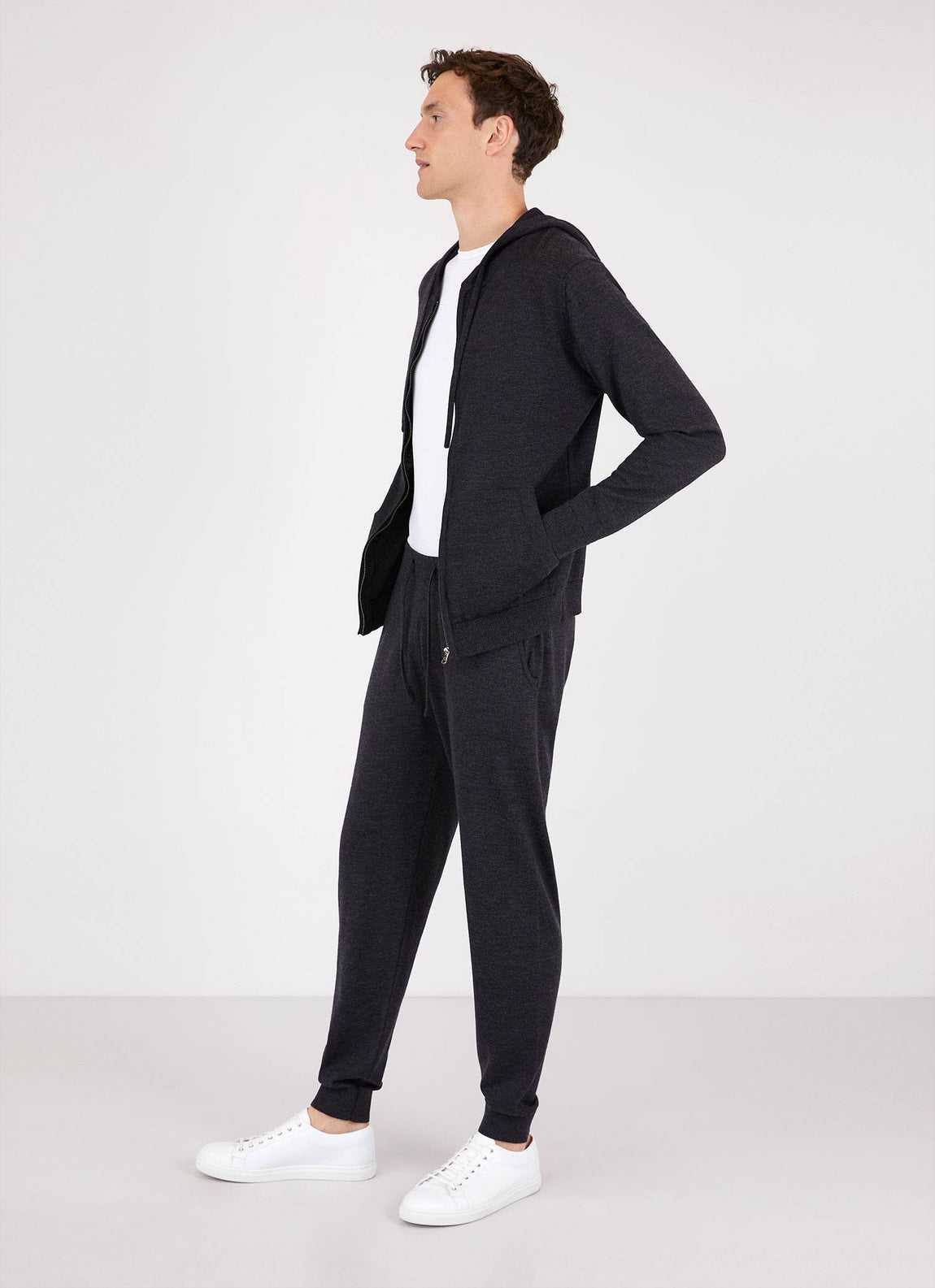 Men's Merino Wool Lounge Pant in Charcoal Melange