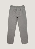 Men's Cotton Flannel Pyjama Trouser in Mid Grey Melange