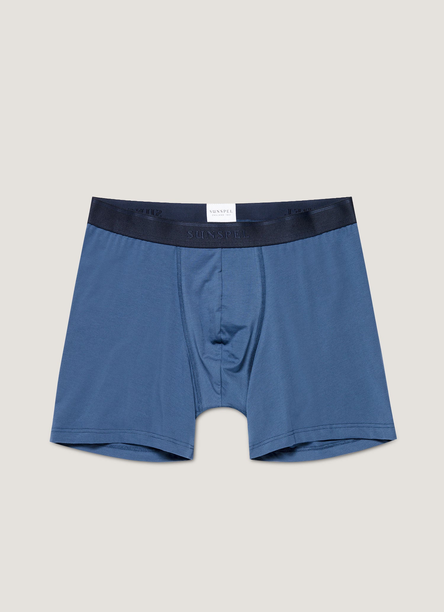 Men's Supima Cotton Stretch Boxer Briefs in Atlantic Blue