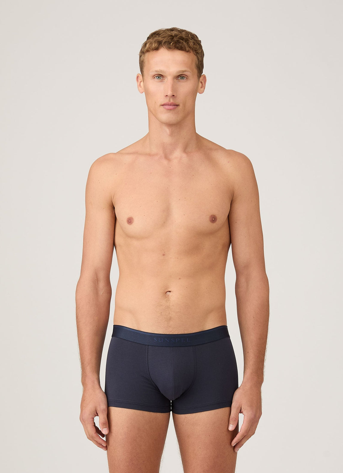 Men's Stretch Cotton Trunks in Navy