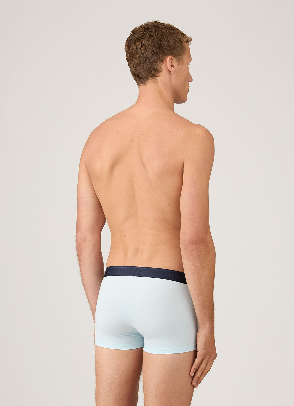 Men's Supima Cotton Stretch Trunks in Light Blue