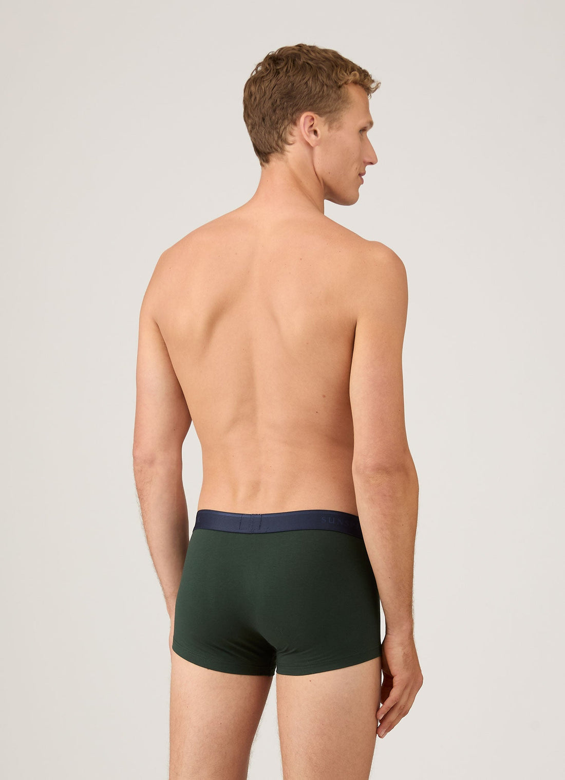 Men's Stretch Cotton Trunks in Seaweed