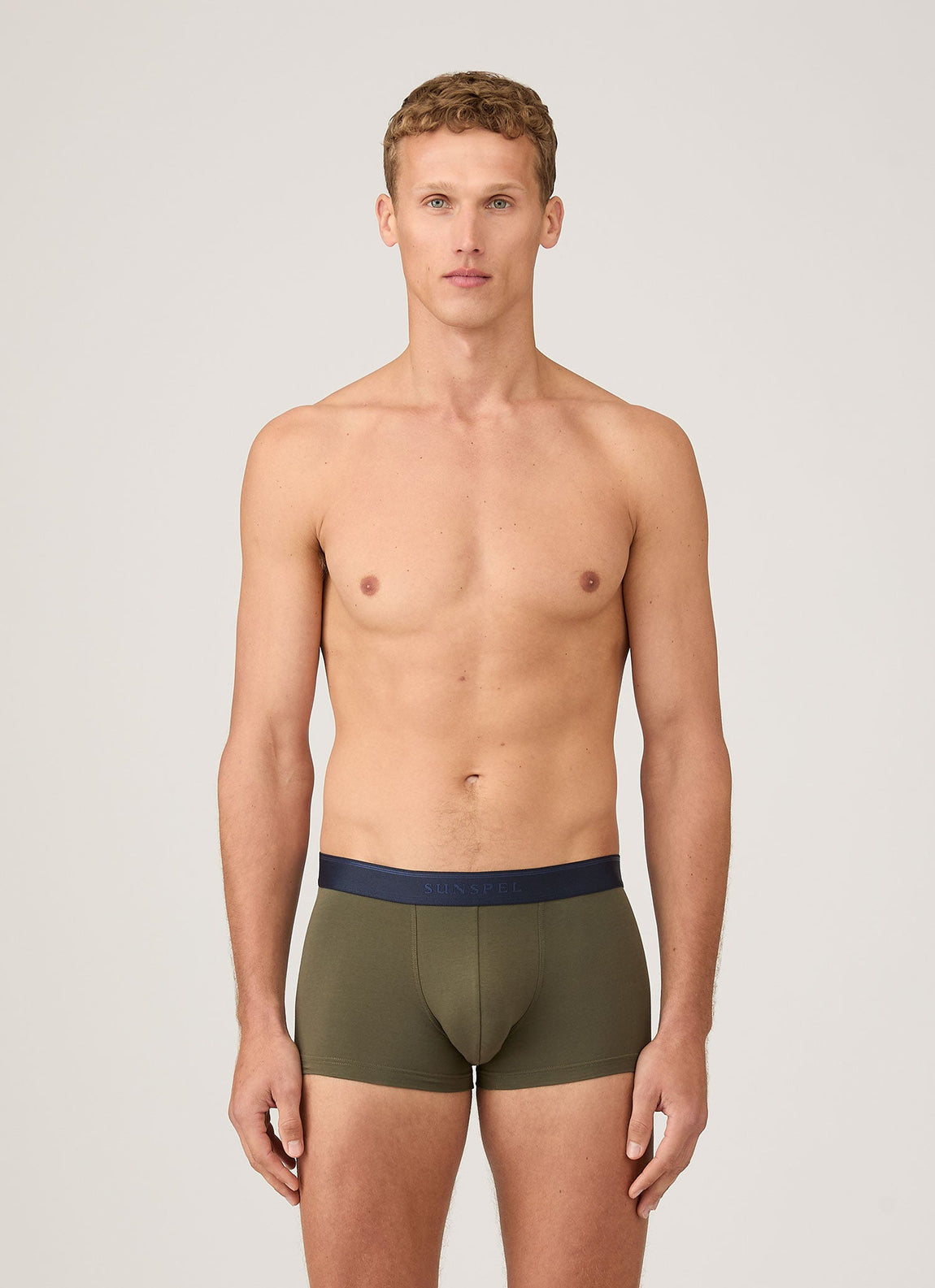 Men's Supima Cotton Stretch Trunks in Khaki