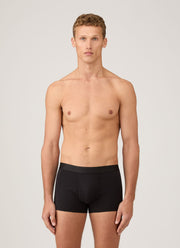 Men's Superfine Cotton Trunks in Black