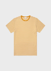Men's Classic T-shirt in White/Cider English Stripe