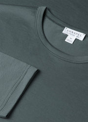 Men's Long Sleeve Classic T-shirt in Dark Petrol