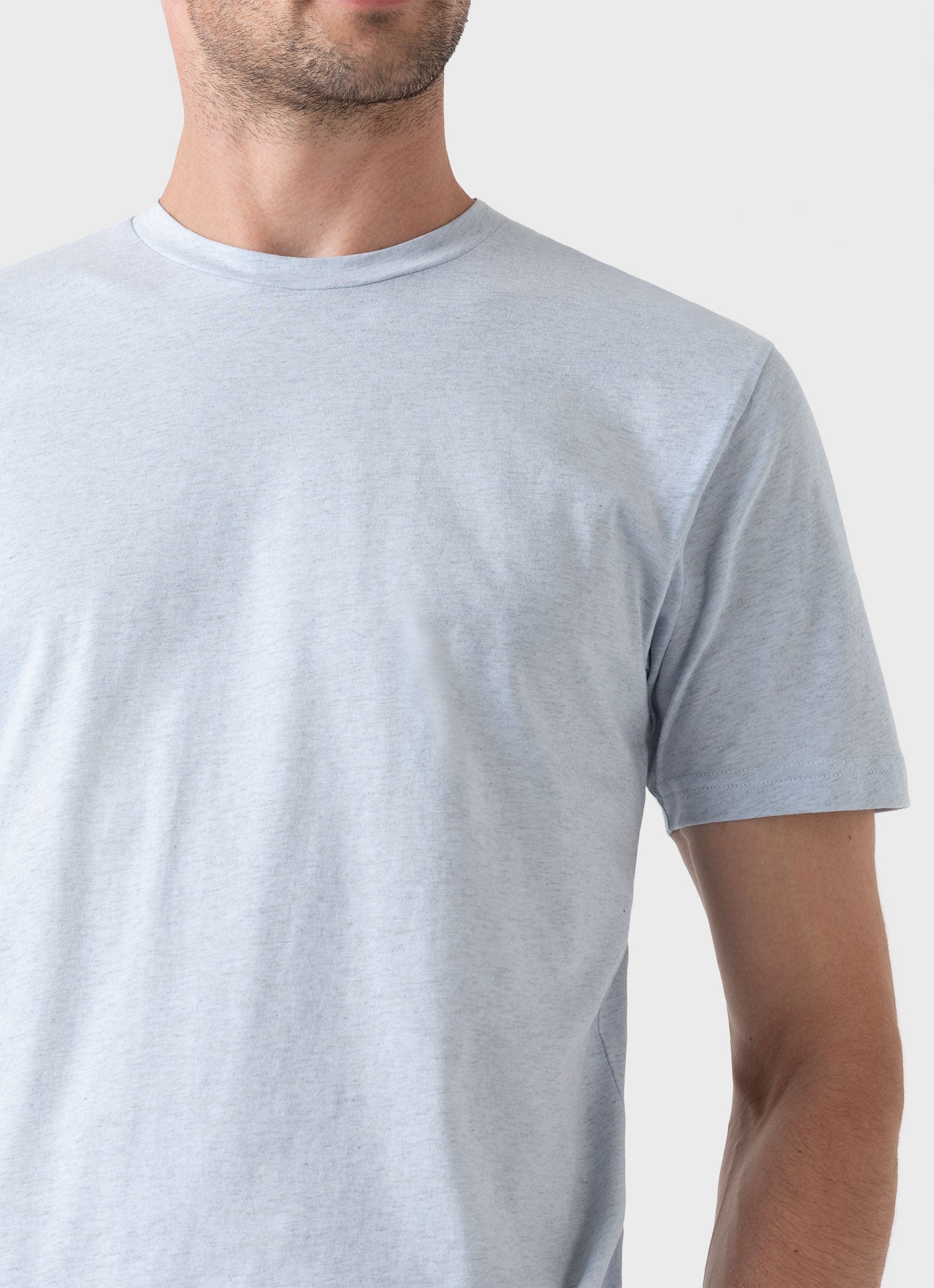 Men's Riviera T-shirt in Pastel Blue Melange