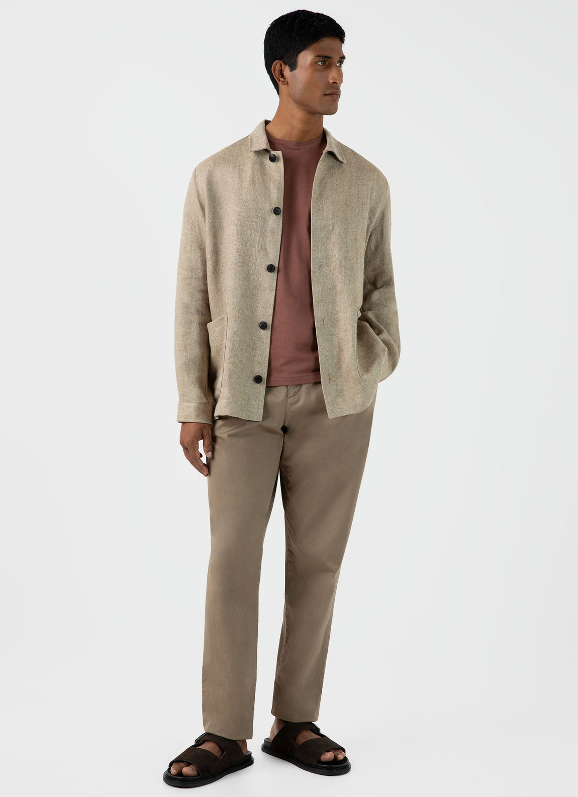 Men's Riviera Midweight T‑shirt in Brown