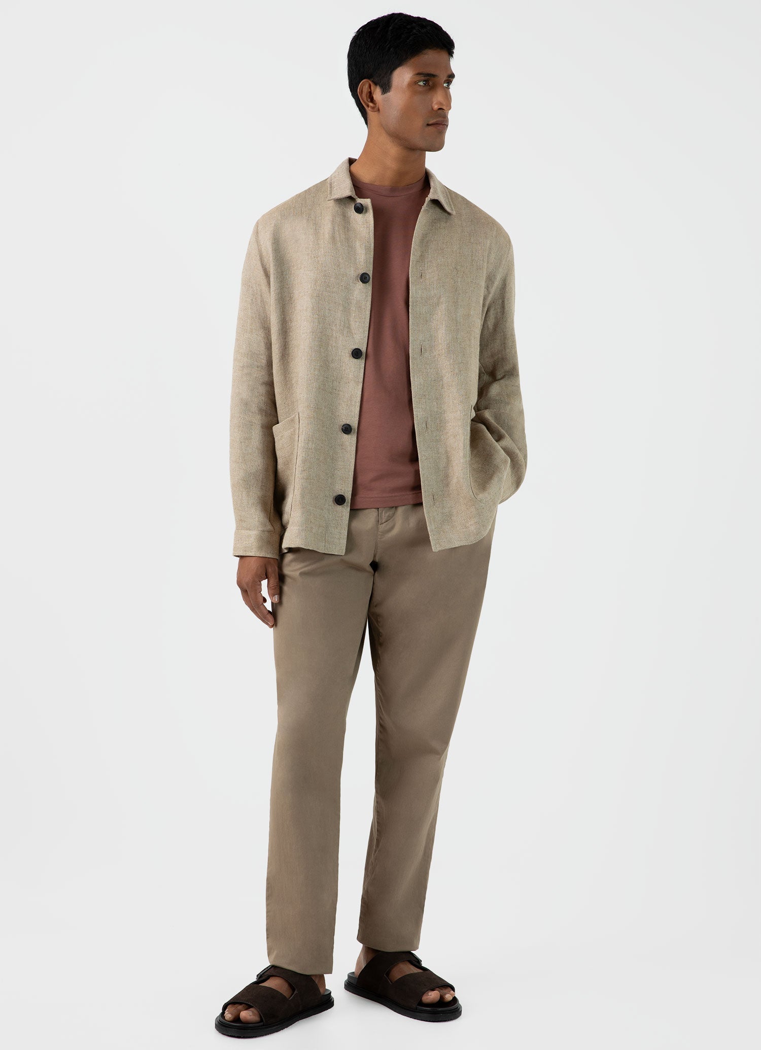 Men's Riviera Midweight T‑shirt in Brown