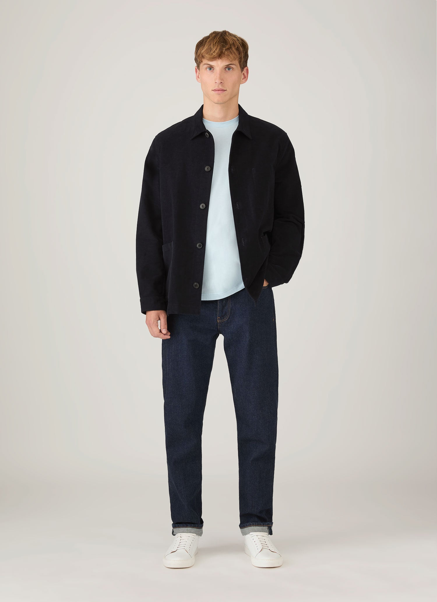 Men's Riviera Midweight T-shirt in Frost Blue