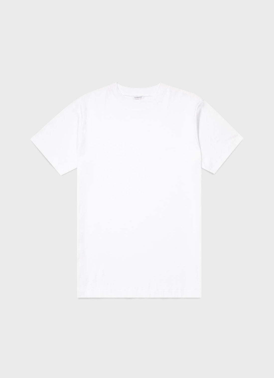 Men's Brushed Cotton Mock Neck in White