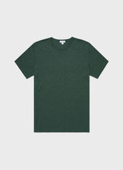 Men's Cotton Linen T-shirt in Deep Green