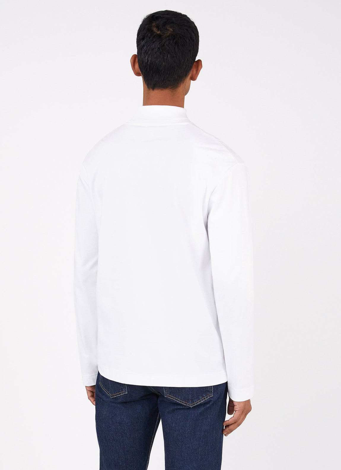 Men's Brushed Cotton Turtle Neck in White