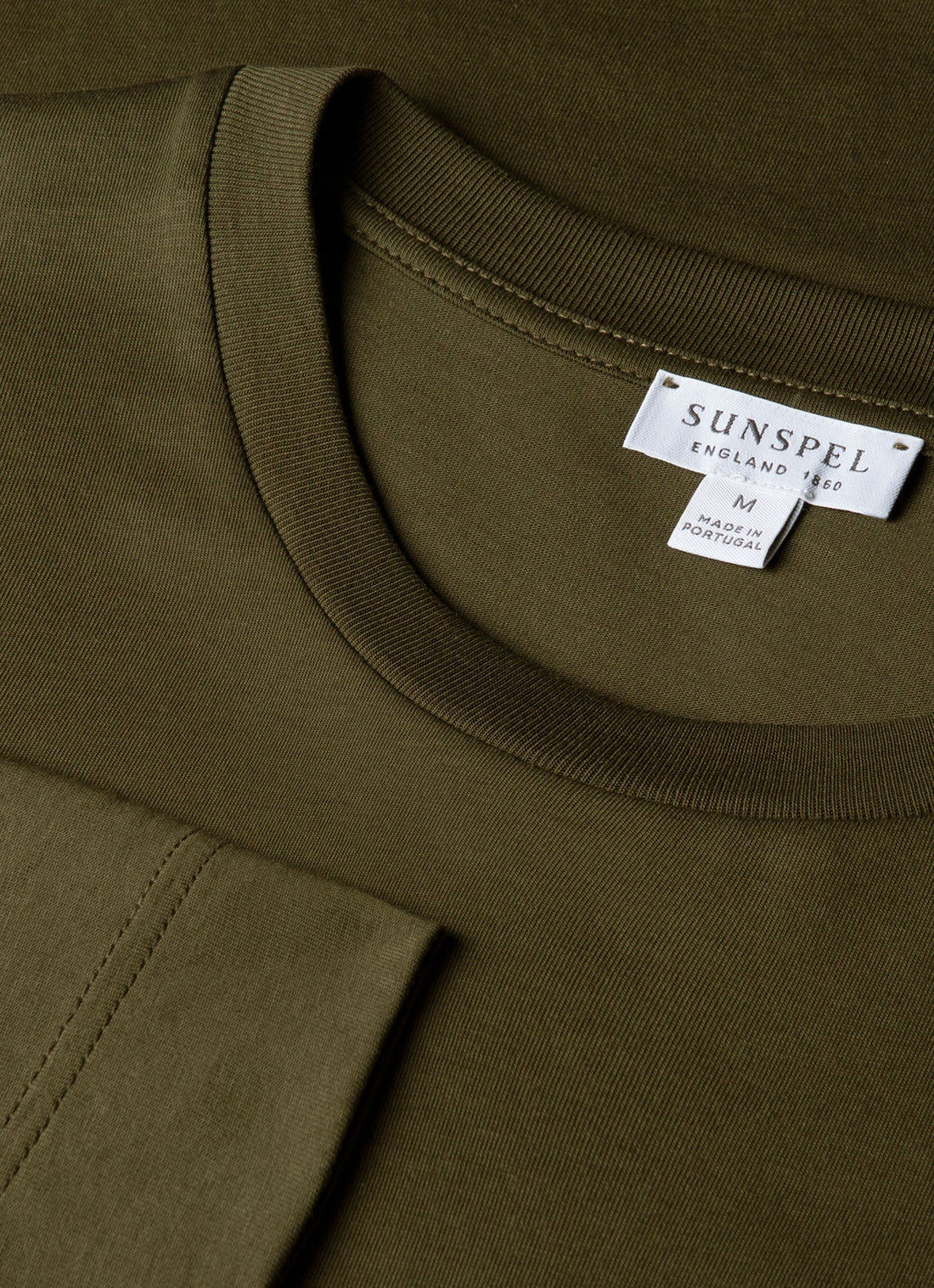 Men's Long Sleeve Riviera Midweight T‑shirt in Deep Olive