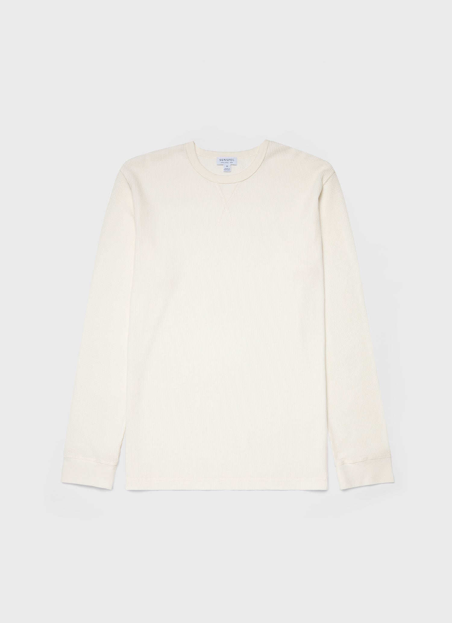 Men's Long Sleeve Waffle T-shirt in Ecru
