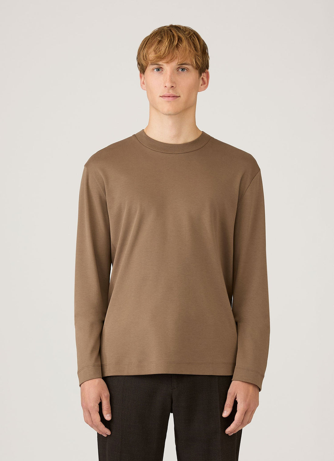 Men's Long Sleeve Heavyweight T-shirt in Dark Cedar