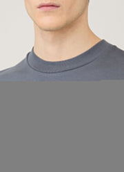 Men's Long Sleeve Heavyweight T-shirt in Slate Blue