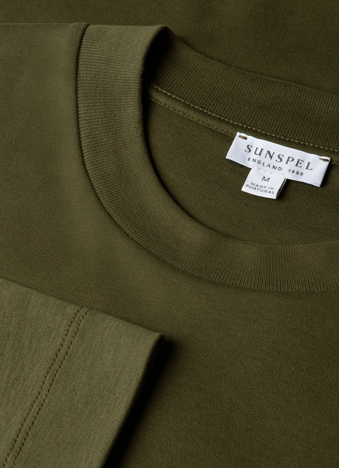 Men's Long Sleeve Heavyweight T-shirt in Deep Olive