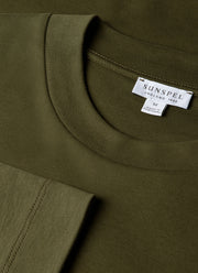 Men's Long Sleeve Heavyweight T-shirt in Deep Olive