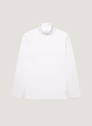 Men's Long Sleeve Roll Neck in White