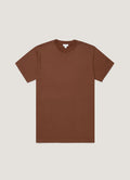 Men's Brushed Cotton T-shirt in Chestnut