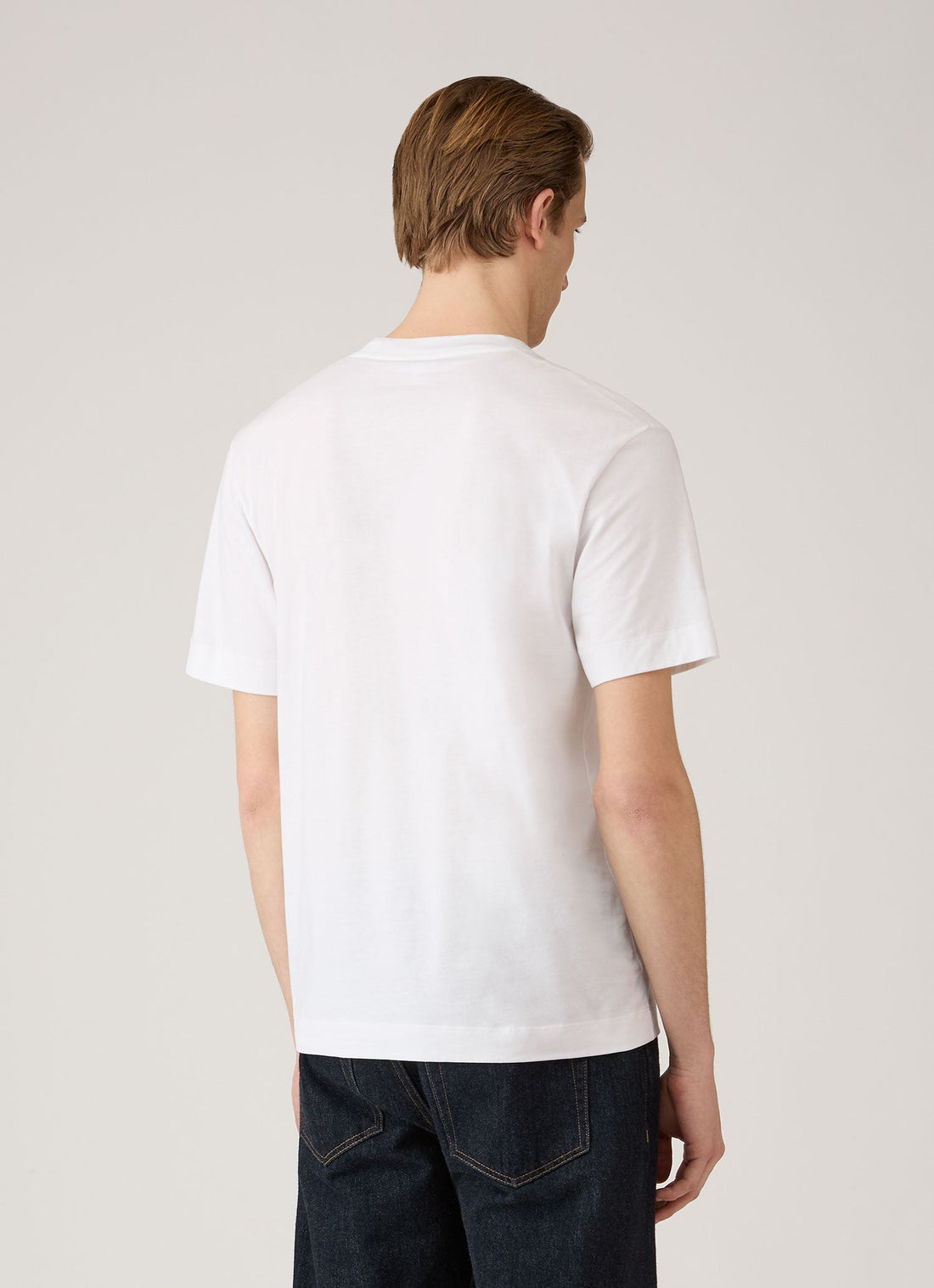 Men's Brushed Cotton T-shirt in White