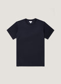 Men's Cotton Piqué T-shirt in Midnight Navy