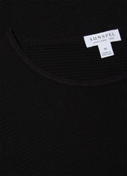Men's Cellular Cotton Underwear T-shirt in Black