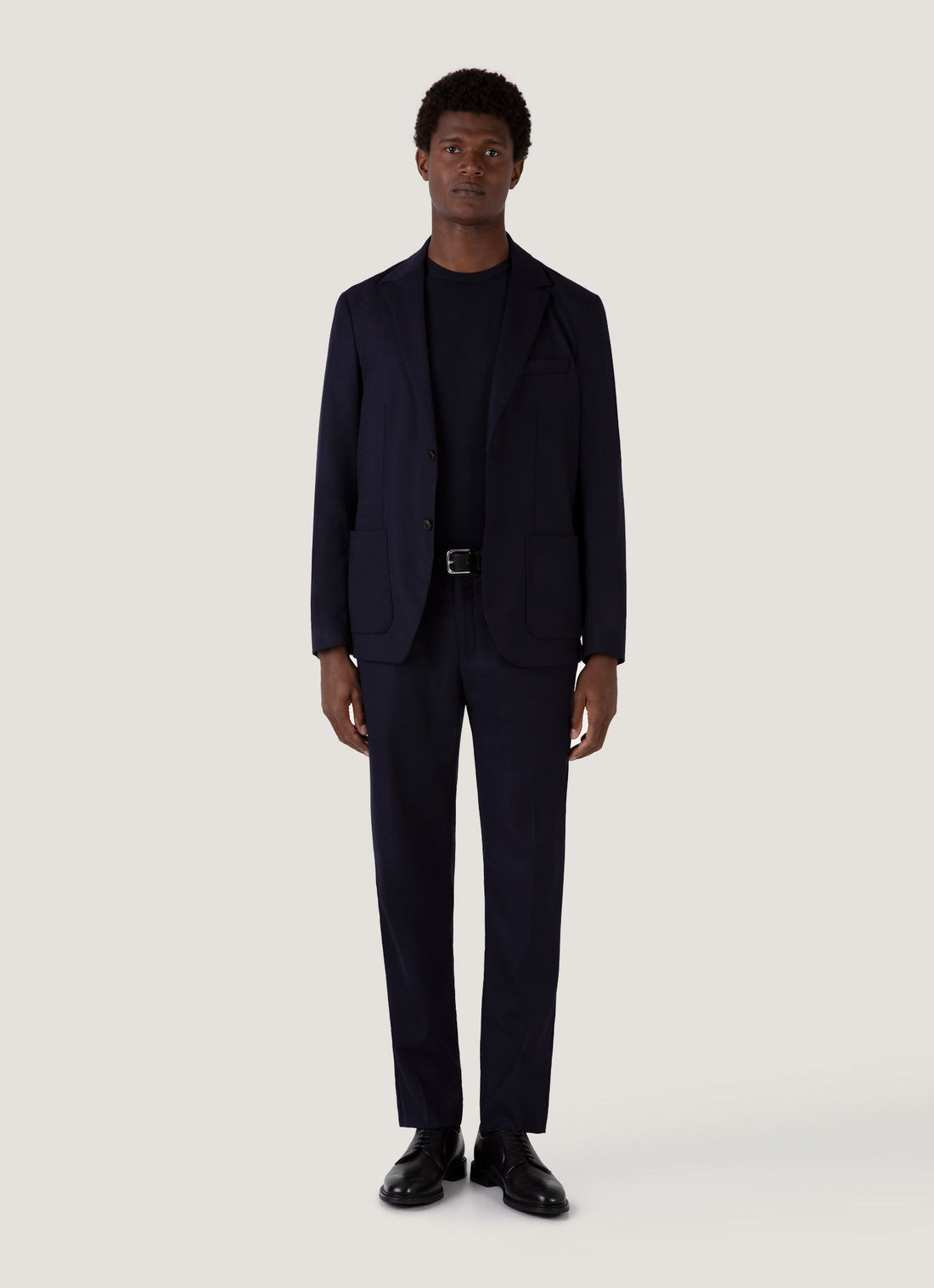 Men's Sea Island Cotton Knit T-shirt in Light Navy