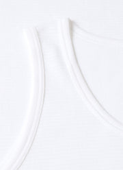 Men's Cellular Cotton Underwear Vest in White