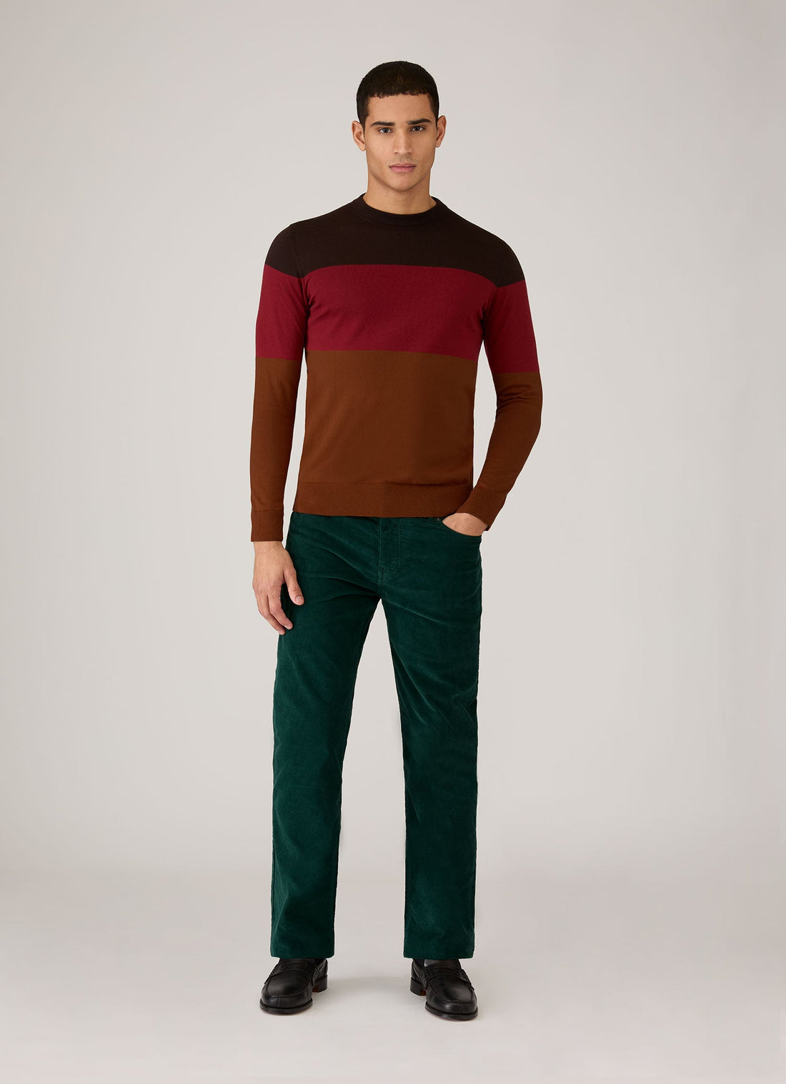 Men's Sunspel x Paul Weller Jumper in Dark Brown