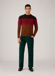 Men's Sunspel x Paul Weller Jumper in Dark Brown