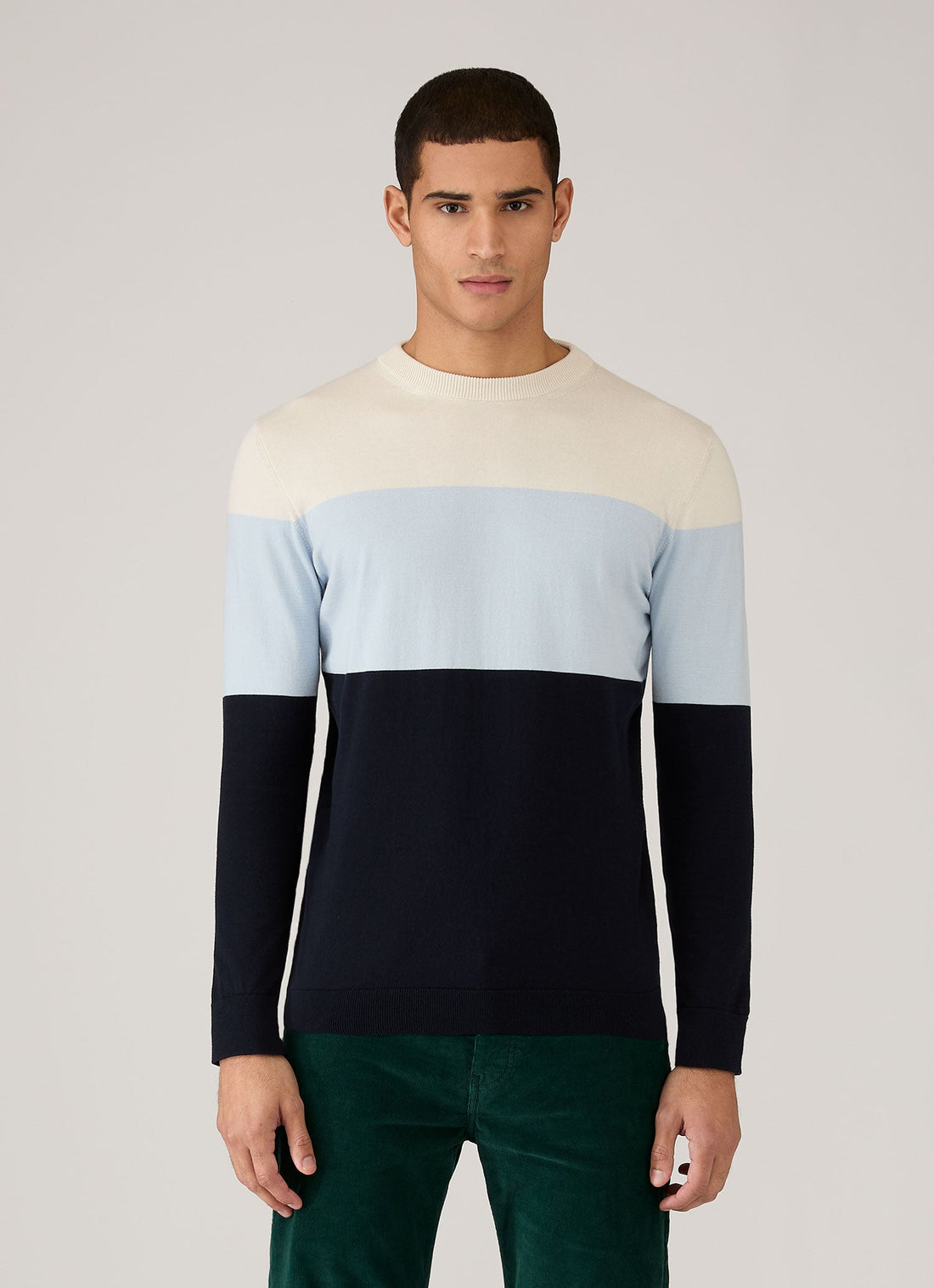 Men's Sunspel x Paul Weller Jumper in Vintage Blue
