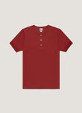 Men's Sunspel x Paul Weller Henley in Dark Cherry