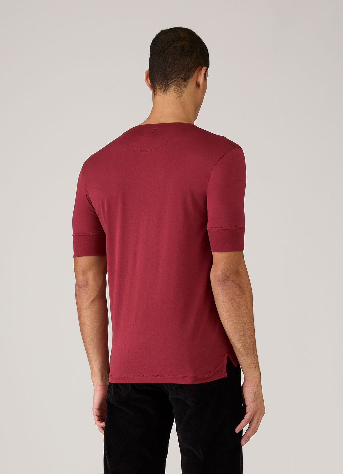 Men's Sunspel x Paul Weller Henley in Dark Cherry