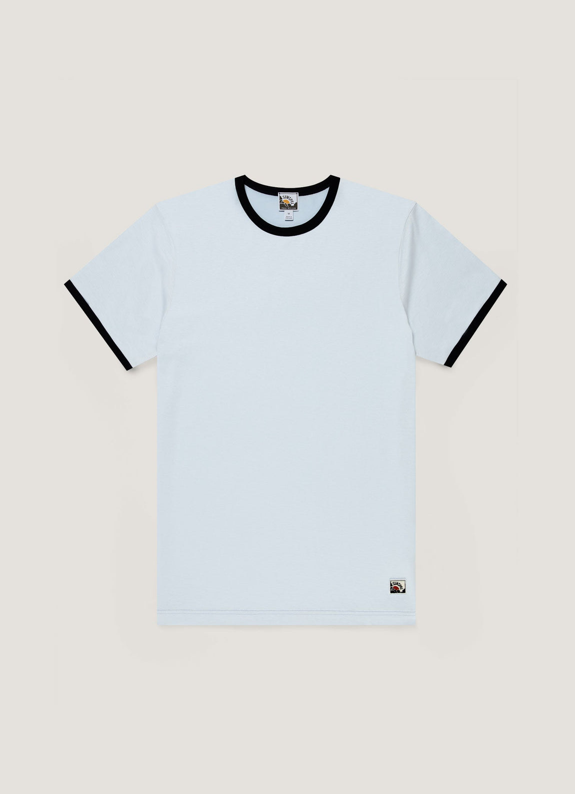 Men's Sunspel x Paul Weller Ringer T-shirt in Ice Blue