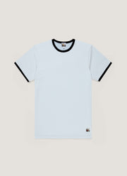 Men's Sunspel x Paul Weller Ringer T-shirt in Ice Blue