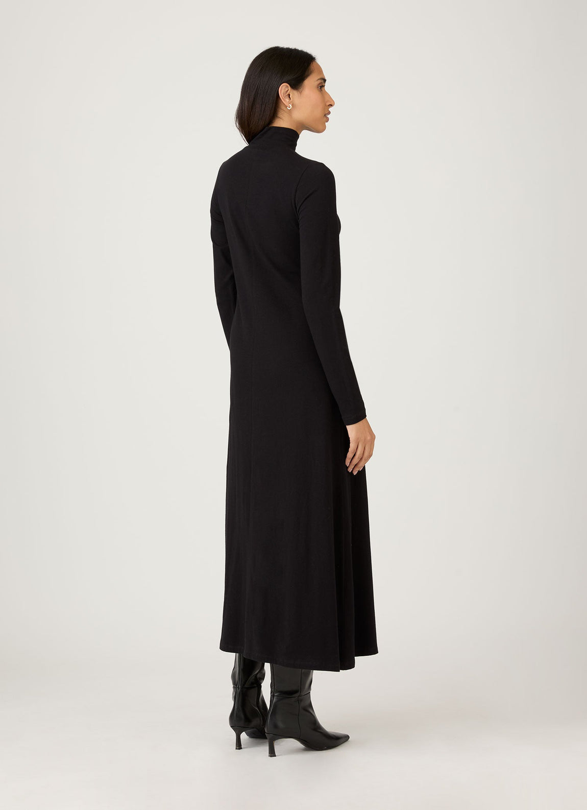 Women's Jersey Midi Dress in Black