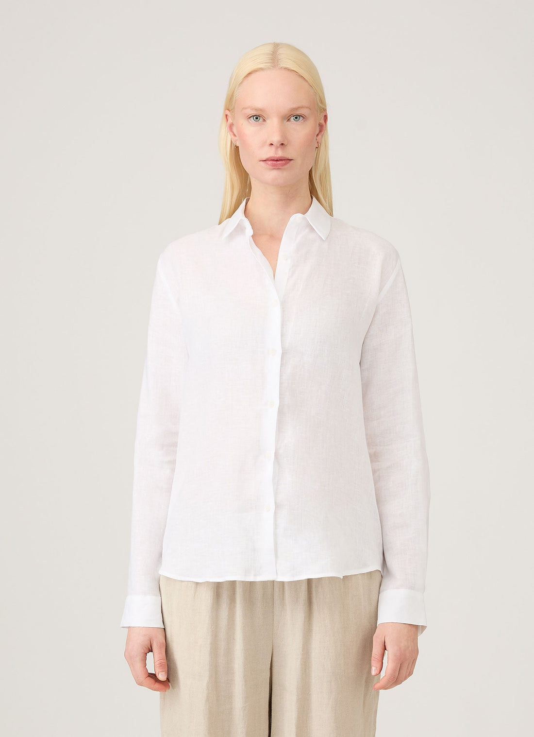 Women's Linen Shirt in White
