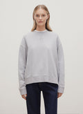 Women's Relaxed Loopback Sweatshirt in Grey Melange