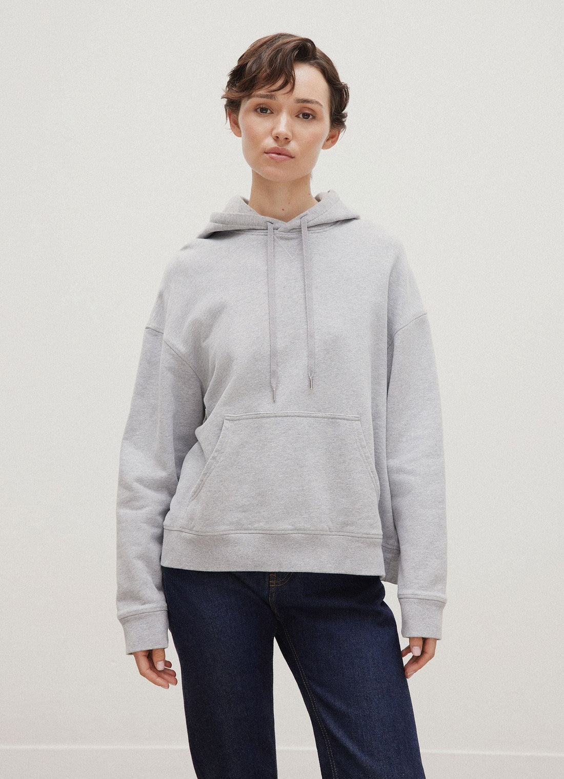 Women's Loopback Hoodie in Grey Melange