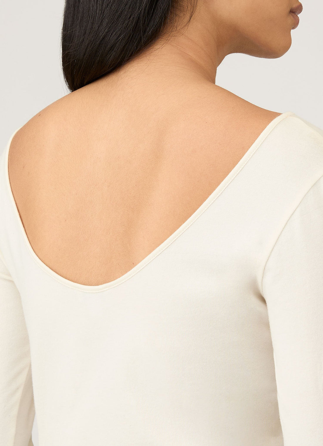 Women's Scoop Back Top in Ecru